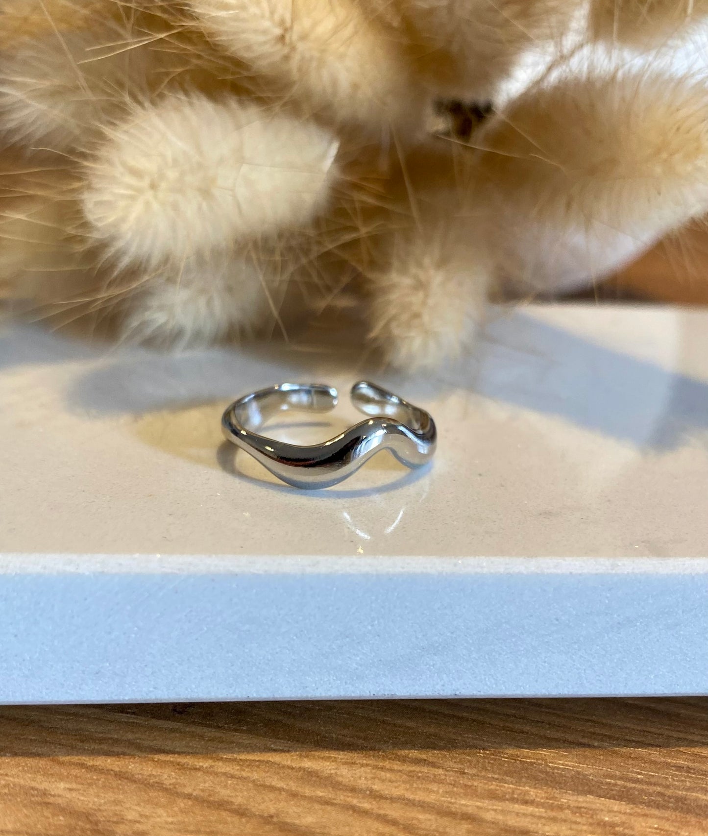 Wave - Bague acier inoxydable