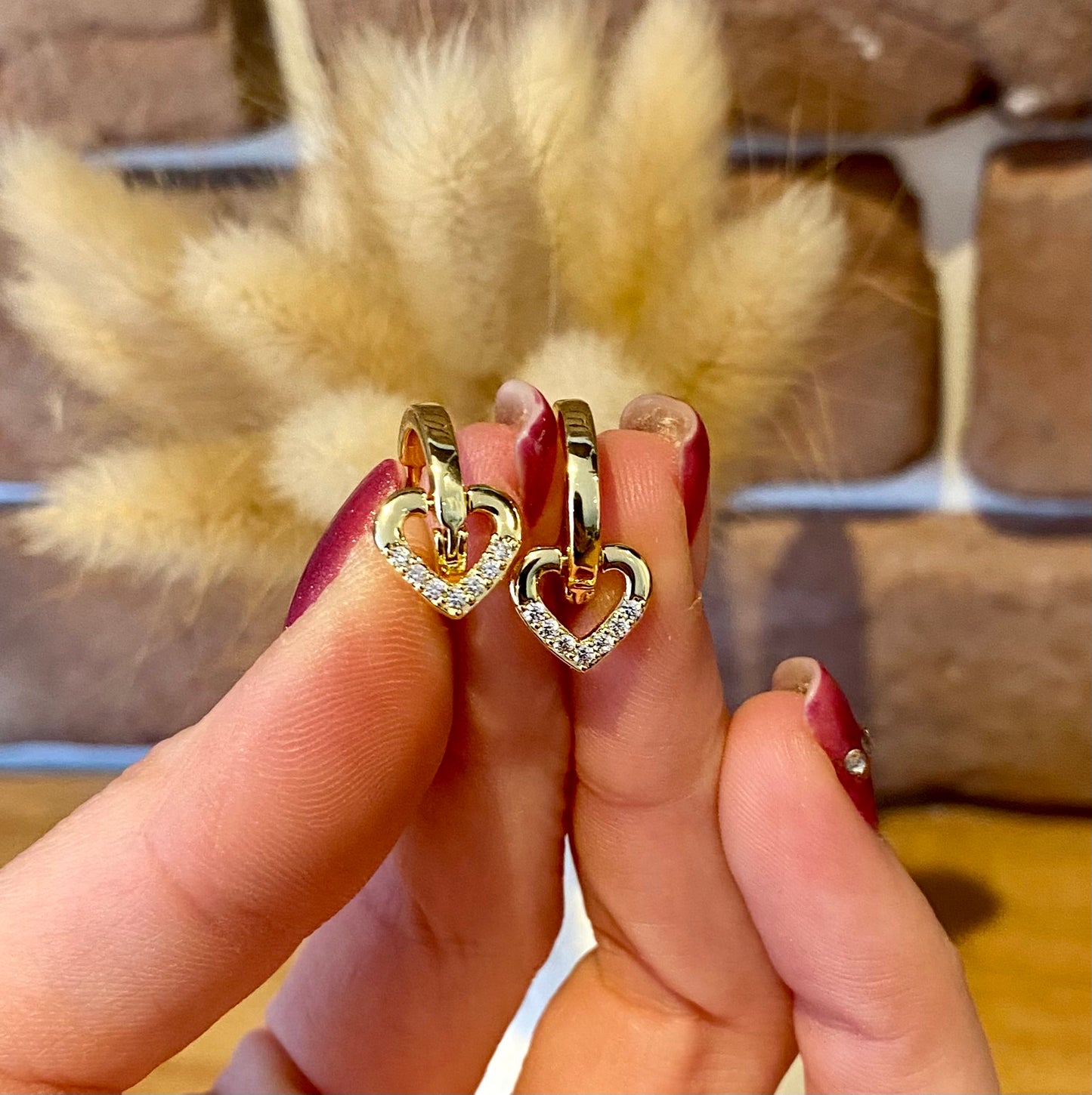 Cœur - boucles d’oreilles acier inoxydable