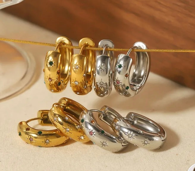 Stellar - boucles d’oreilles acier inoxydable
