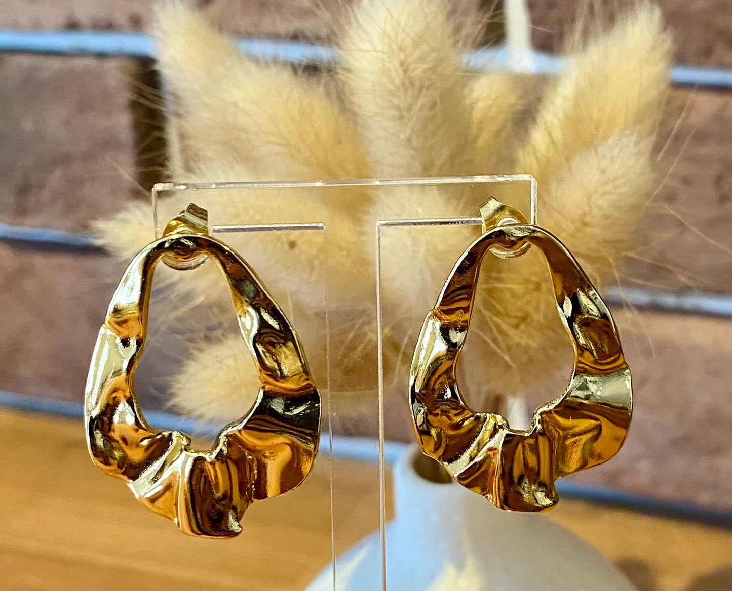 Wavy - Boucles d’oreilles acier inoxydable