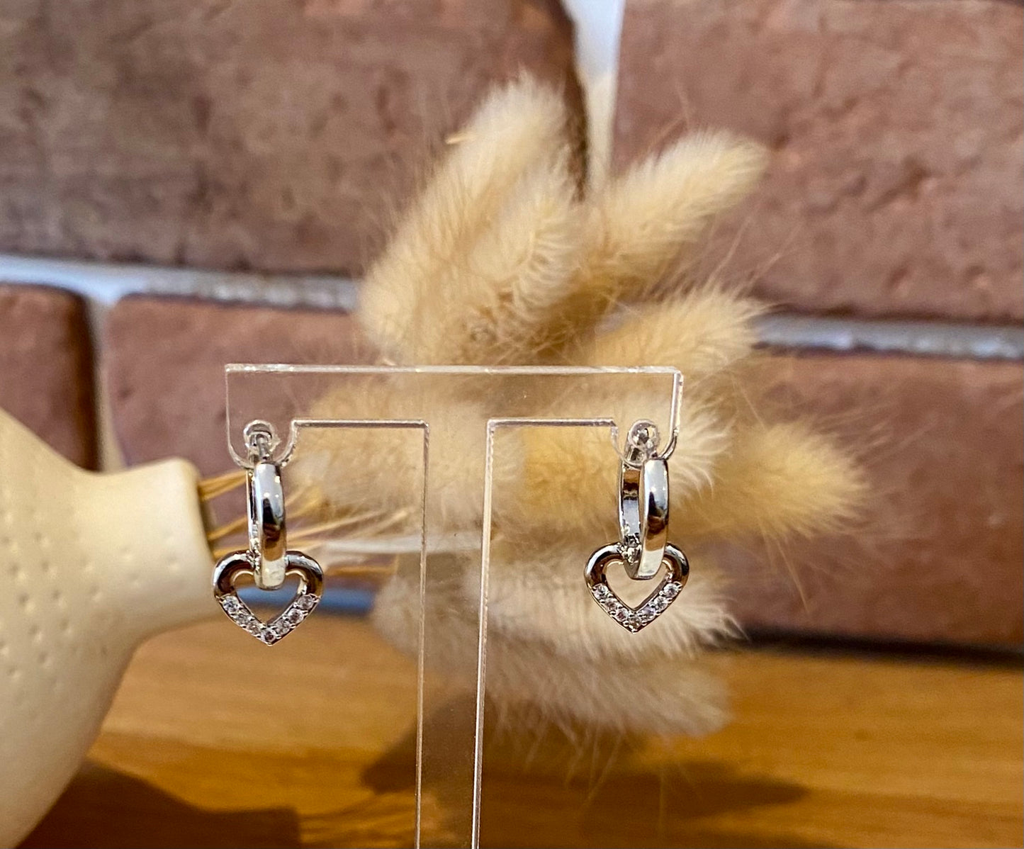Cœur - boucles d’oreilles acier inoxydable
