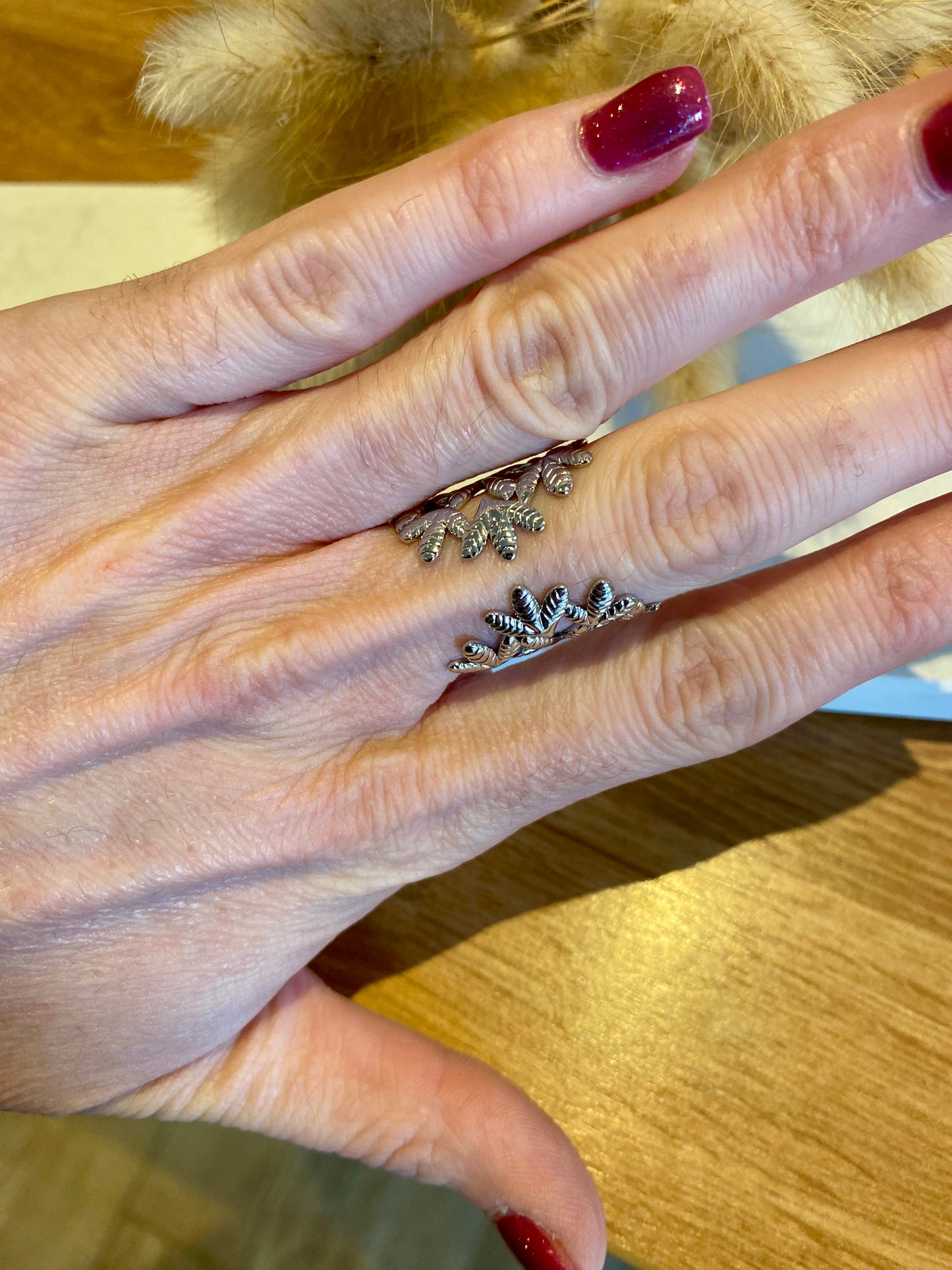 Flower - bague acier inoxydable